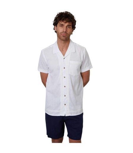 Chemise Manches Courtes Motif/style Bord En Crochet Homme Blanc Threadbare