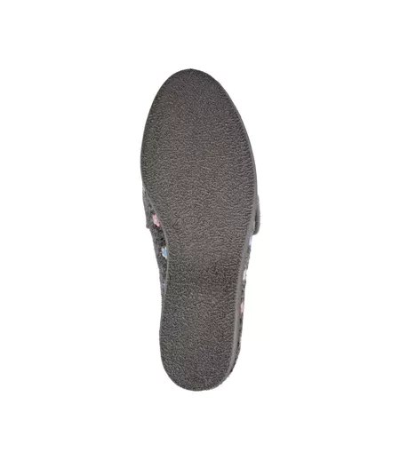 Womens/ladies Matilda Slippers Grey Sleepers