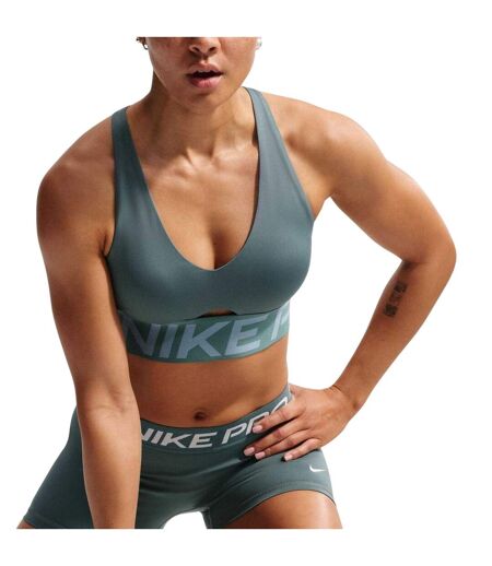 Womens/ladies Pro Medium Impact Sports Bra Slate Grey Nike