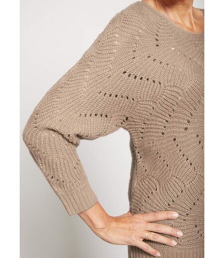 Pull manches chauve-souris maille fantaisie