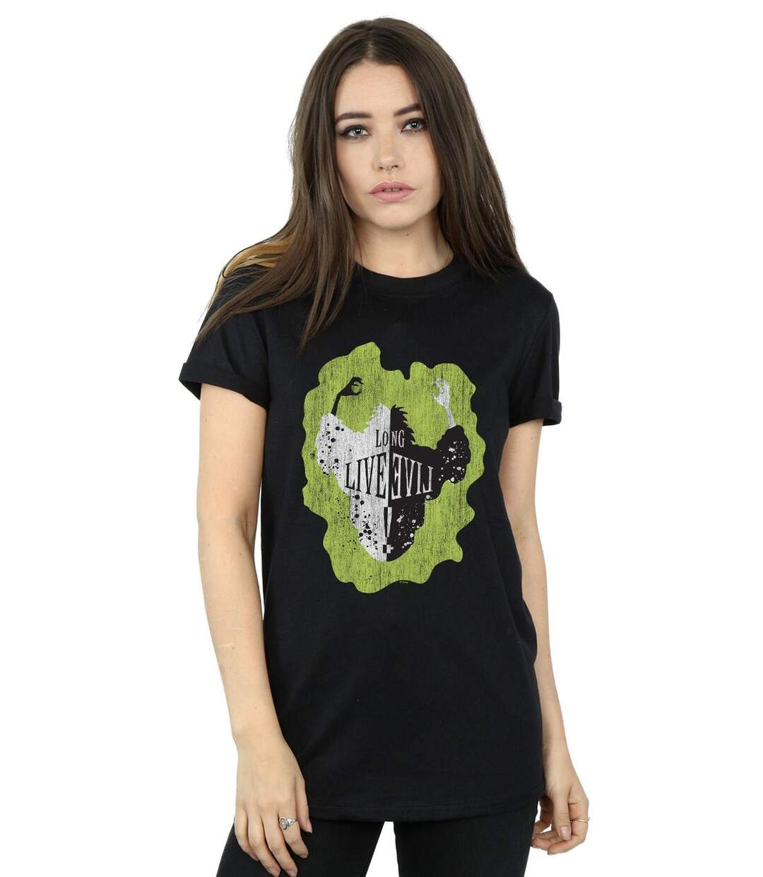 Disney - T-shirt THE DESCENDANTS CRUELLA LONG LIVE - Femme (Noir) - UTBI20027-2