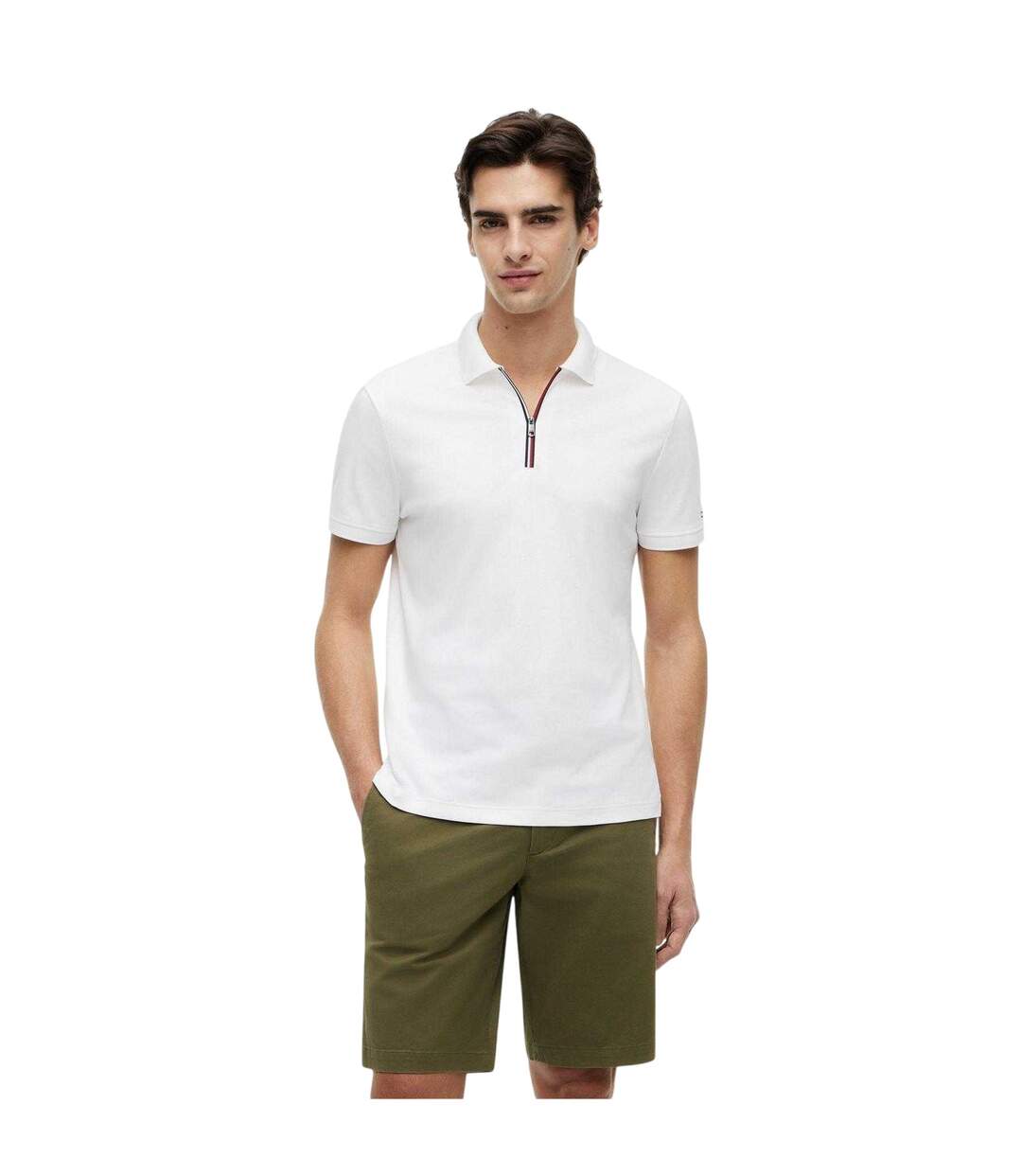Polo Homme Blanc Tommy Hilfiger-1