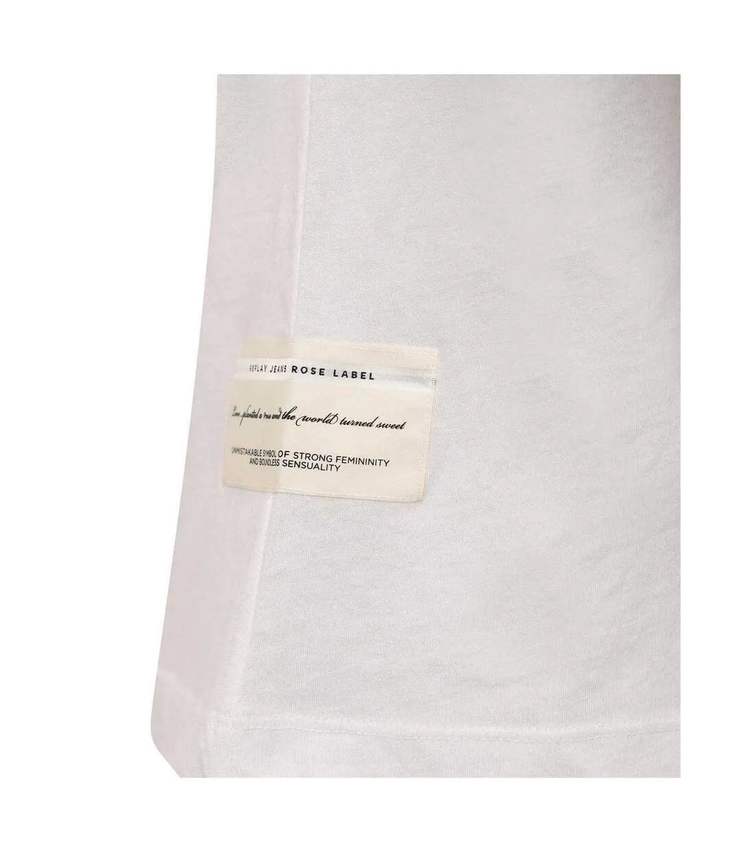 Womens/ladies Label Cotton T-shirt White Replay-4