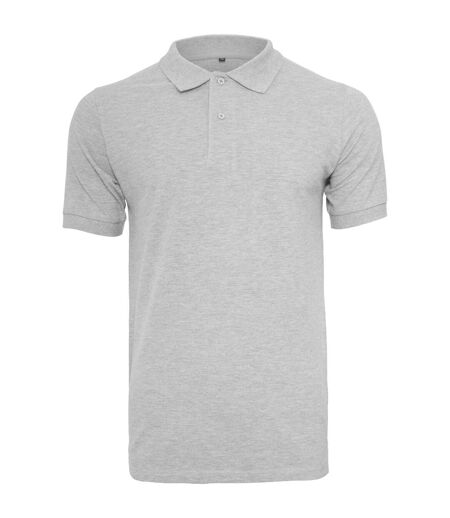 Build Your Brand Mens Pique Fitted Polo Shirt (Heather Grey) - UTRW6468