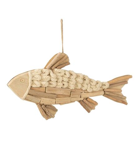 Poisson Déco à Suspendre Bali 52cm Naturel