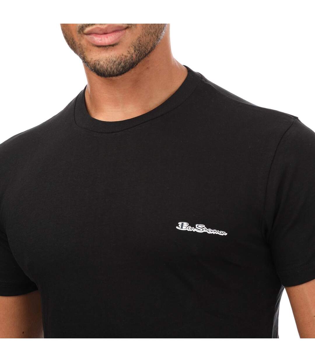 Pack Of 3  Mens Otto T-shirt  Black Grey White Ben Sherman-4