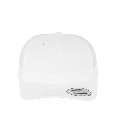 Unisex adult retro trucker cap white Flexfit