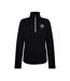 Mens Half Zip Relaxed Fit Fleece Top Black Puma-1