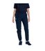 Womens/ladies Club Plain Cuffed Tapered Jogging Bottoms Navy Canterbury-1