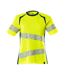 T-shirt Accelerate Safe Femme Jaune Fluo Bleu Pétrole Mascot-1
