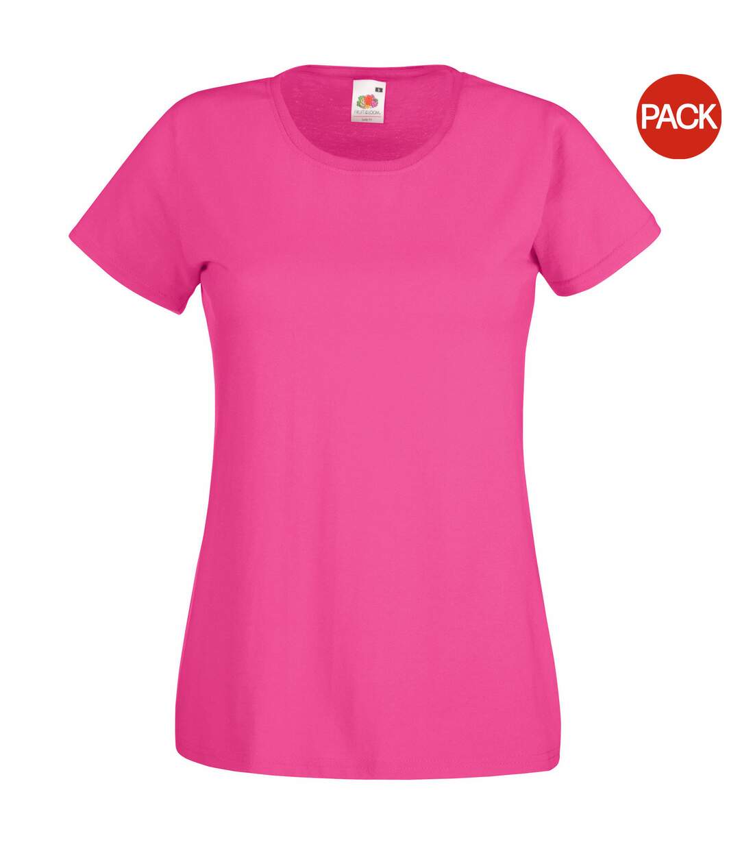 T-shirts manches courtes femmes fuchsia Fruit of the Loom-1