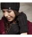 Ladies Fleece Lined Thermal Hat & Gloves Set for Winter-4