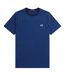 Mens fine stripe short-sleeved t-shirt blue Fred Perry-1