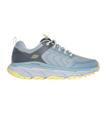 Womens/ladies d´lux journey marigold trainers blue/yellow Skechers
