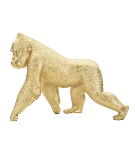 Statuette Design en Résine Gorille 29cm Or