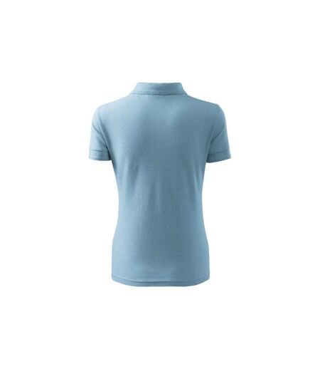 Womens/ladies Pique Polo Shirt Denim Malfini