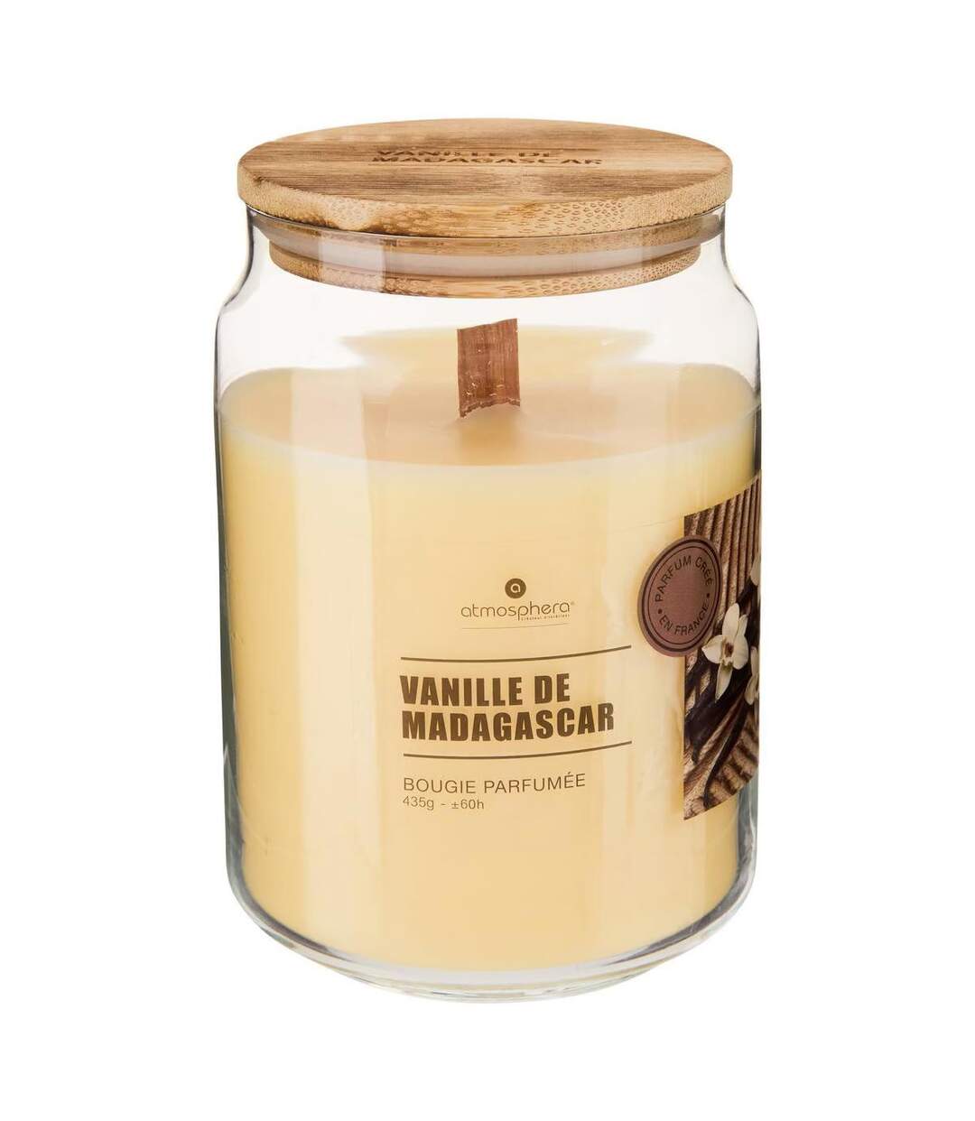 Bougie Parfumée en Verre Vicky 435g Vanille de Madagascar-1