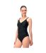 Womens/ladies Zaria One Piece Swimsuit Black Aquawave-1