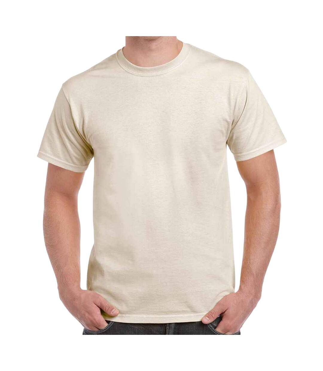 T-shirt manches courtes homme beige pâle Gildan