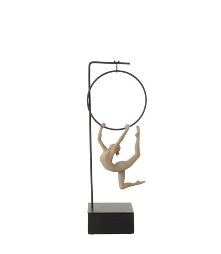 Gymnaste Cerceau sur Socle Alpha 48cm Beige & Noir