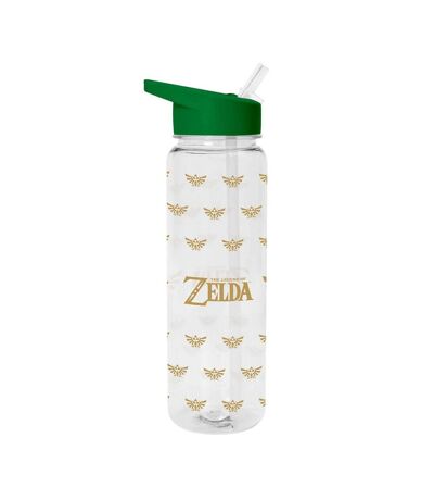 The Legend Of Zelda Hyrule Logo Plastic Water Bottle (Clear/Green/Gold) (One Size) - UTPM7813