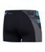 Mens Endurance+ Splice Geometric Shapes Swim Shorts Black Charcoal Marine Speedo-2