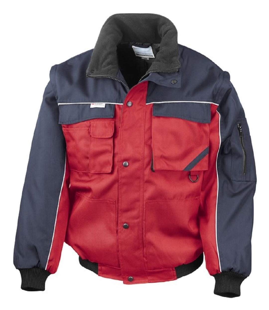 Blouson de travail style aviateur - Homme - R071X - rouge et marine