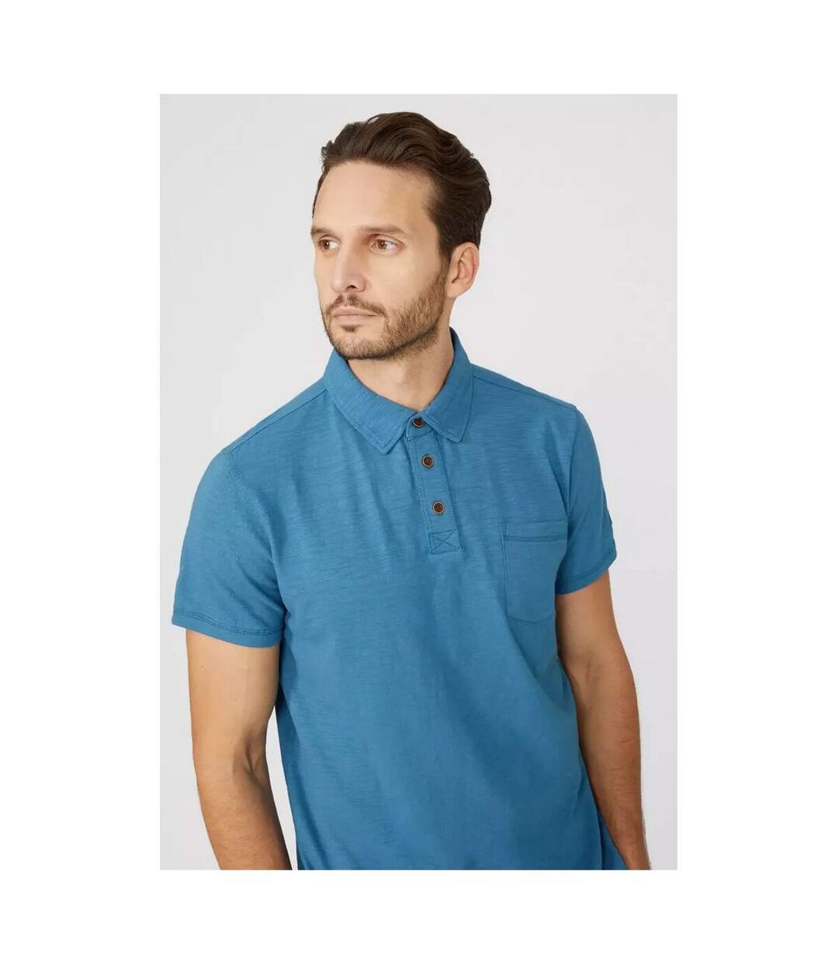 Mantaray Mens Vintage Polo Shirt (Denim Blue)