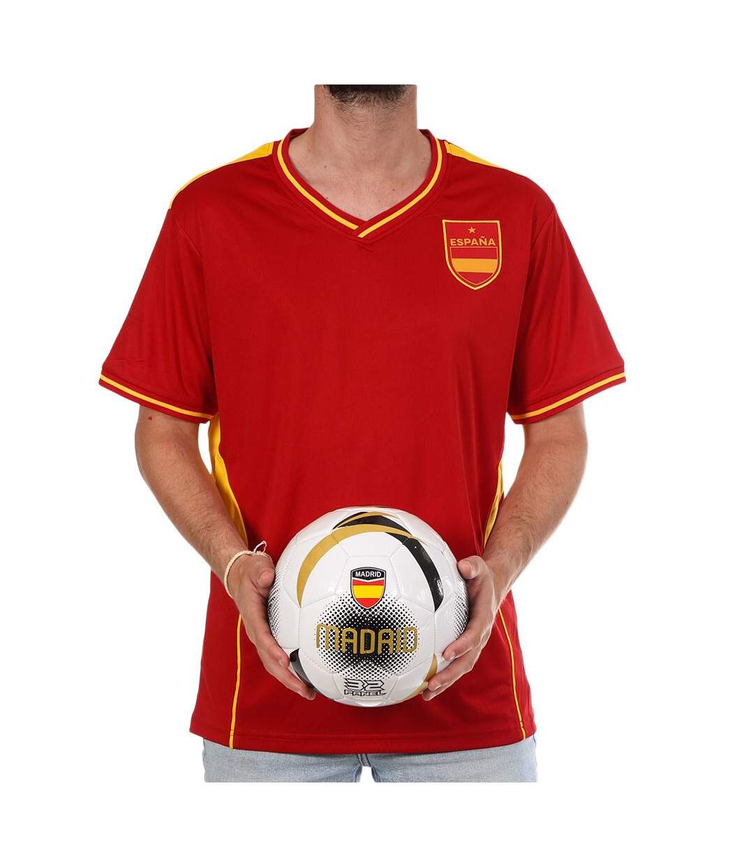 Espagne maillot supporter rouge mixte sport zone-1
