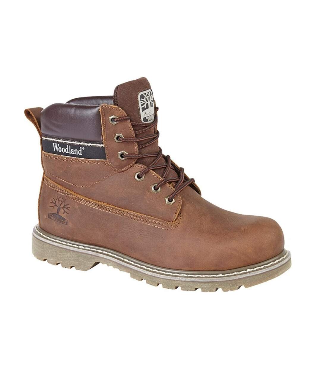 Bottes utilitaires crazy horse homme marron Woodland-1