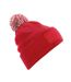 Bonnet Unisexe Pour Adultes Snowstar Printers Rouge Blanc Beechfield-1