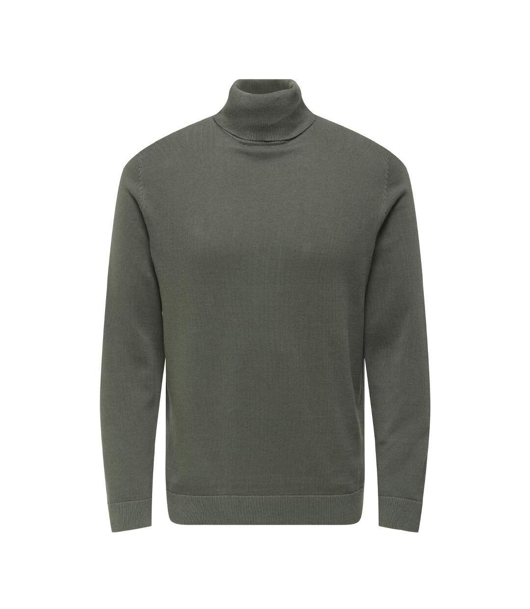 Pull col roulé gris homme only & sons reg 12-1