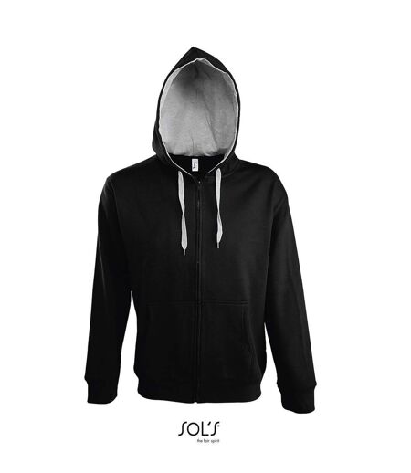 Veste doublée zippée à capuche - homme- 46900 - noir