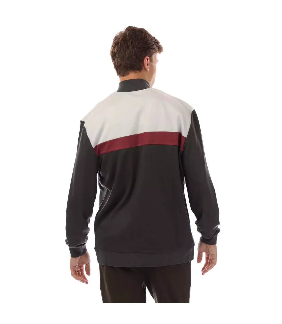 Mens Colour Block Track Jacket Grey Lyle & Scott-3