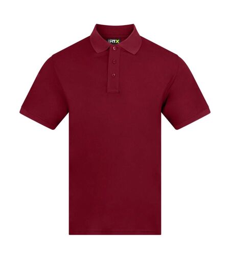 Mens Pro Moisture Wicking Polo Shirt Burgundy PRO RTX