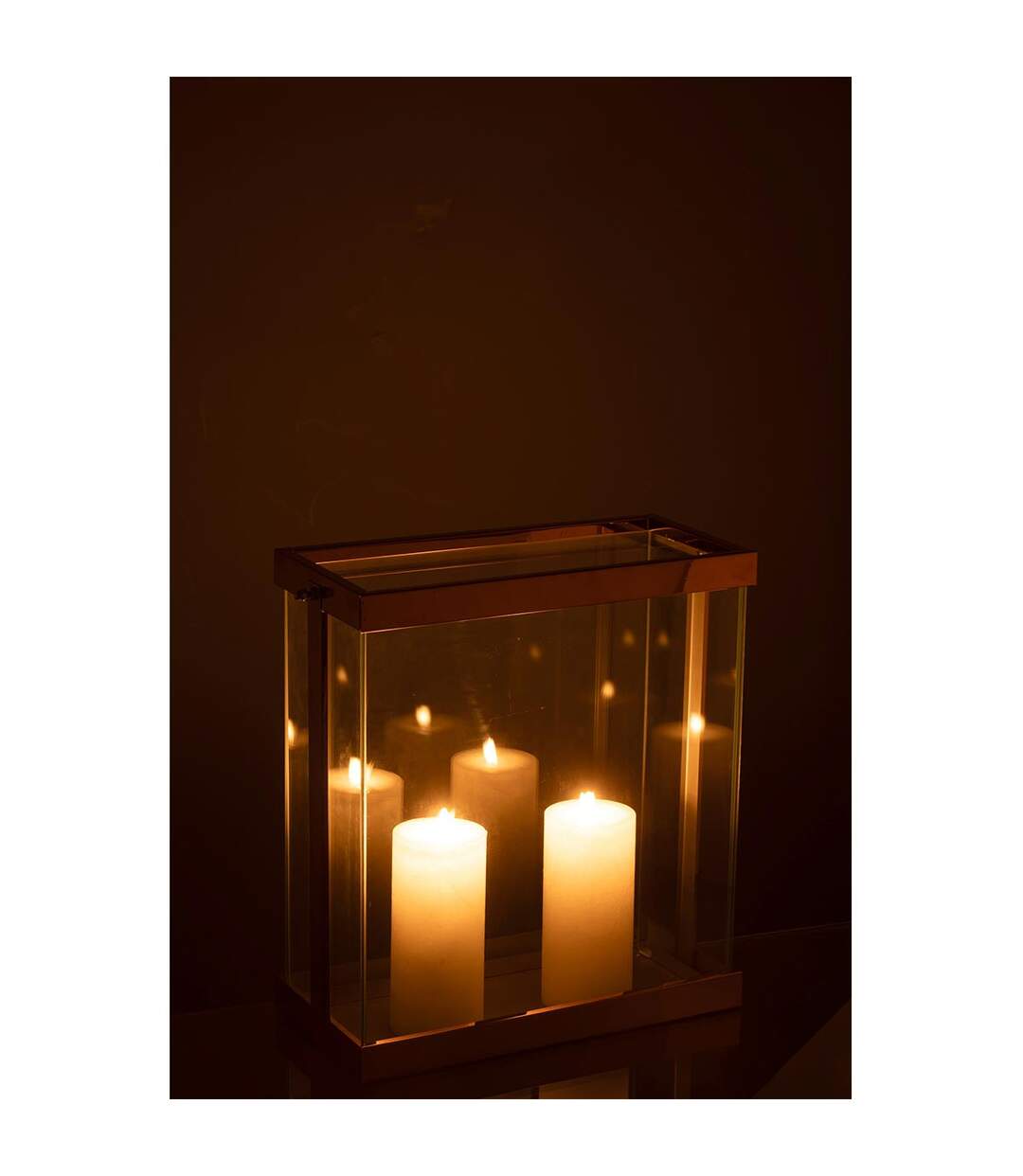 Lanterne en Verre Enma 35cm Cuivre-3