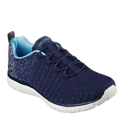 Womens/ladies virtue trainers navy/blue Skechers