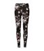 Legging Motif/style Floral Femme Noir Urban Classics-1
