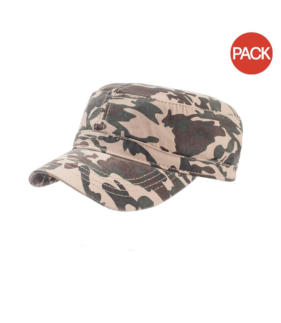 Lot de 2  casquettes militaire adulte camouflage beige Atlantis