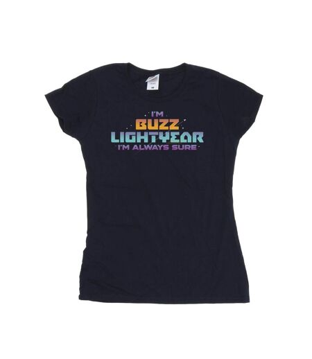 Disney T-shirt en coton Femme/Ladies Lightyear Always Sure Text (Bleu marine) - UTBI29225