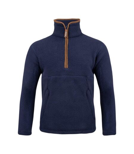 Mens Sherpa Fleece Half Zip Pullover Navy Jack Pyke
