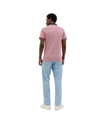 Lot De 2  Polos Paulos Homme Rouge Bleu Denim Jack And Jones