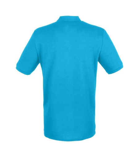 Henbury Mens Modern Fit Cotton Pique Polo Shirt (Sapphire) - UTPC2590