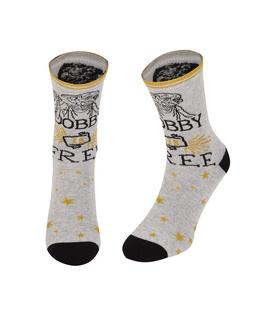 Chaussettes dobby is free adulte gris Harry Potter-1