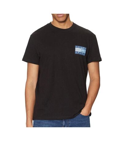 T-shirt noir homme tommy hilfiger flag - l
