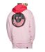 Mens Saggyart Zipped Hoodie Pink Boss-3