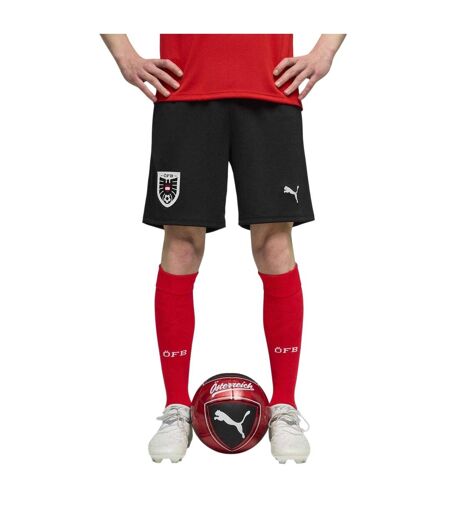 Mens World Cup 2026 Austria Fc Regular Home Shorts Black Red Puma