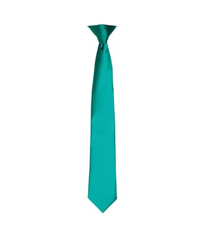 Premier Colours Mens Satin Clip Tie (Emerald) (One size) - UTRW4407