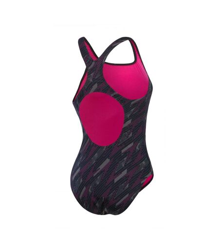 Maillot De Bain 1 Pièce Hyperboom Medalist Femme Noir Rose Speedo