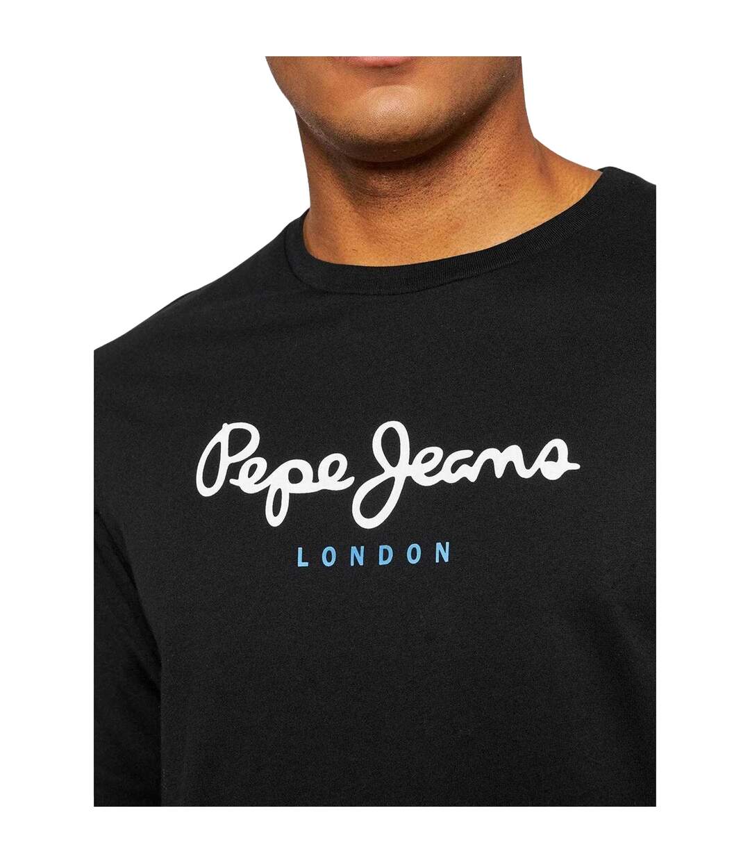 T-shirt Manches Longues Homme Noir Pepe Jeans-3